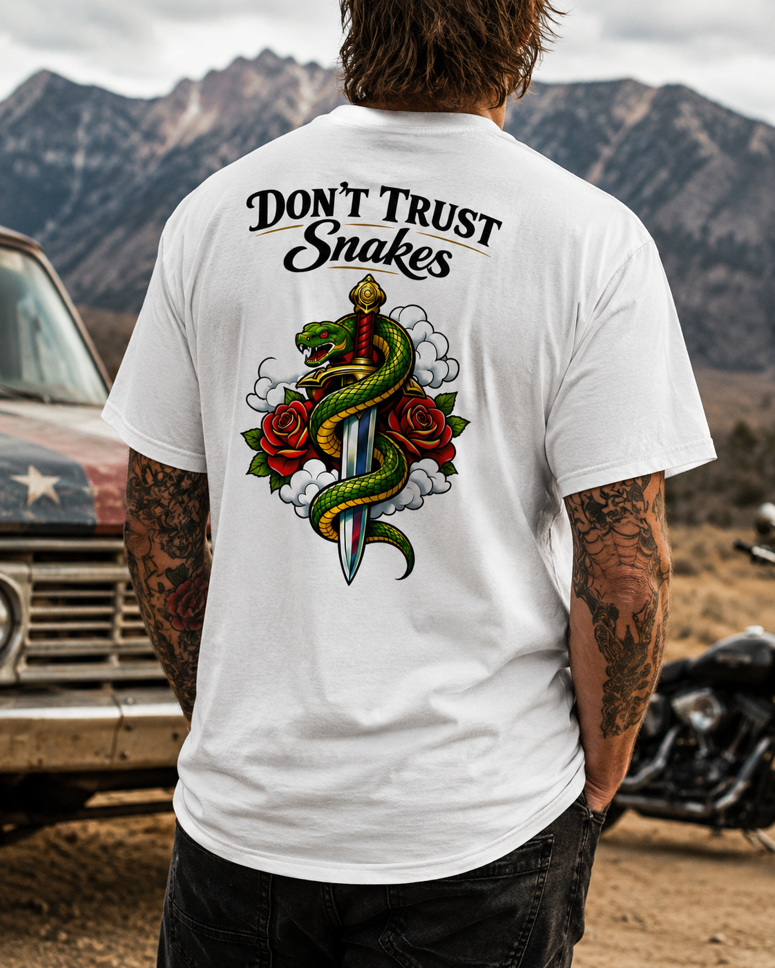 Don’t Trust Snakes Pocket Tee