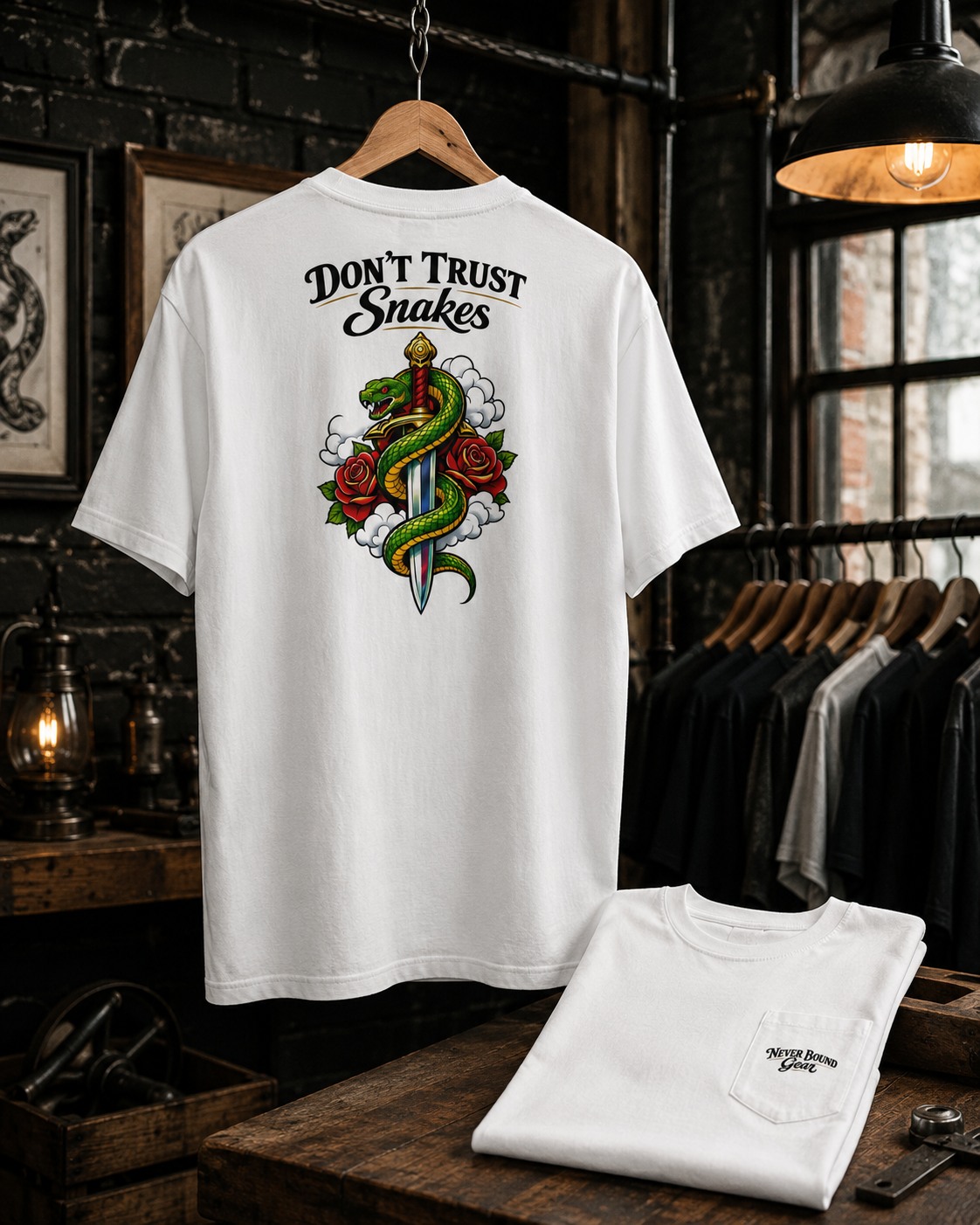 Don’t Trust Snakes Pocket Tee