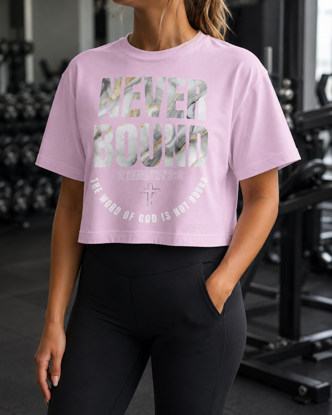 2 Timothy 2:9 Heavyweight Crop top