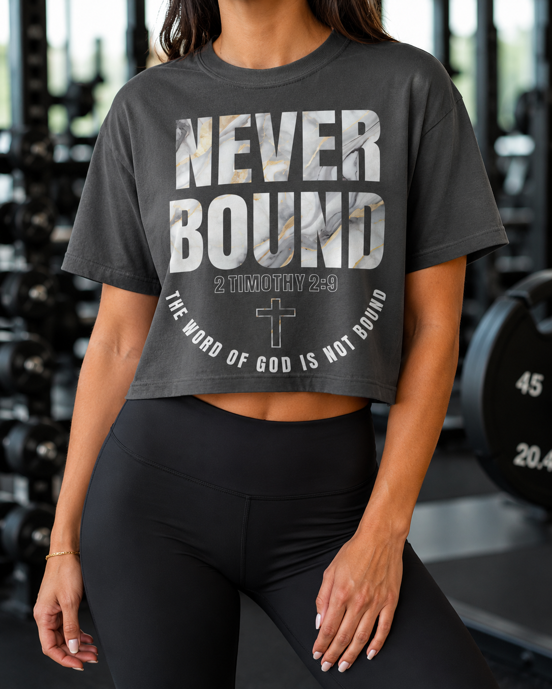2 Timothy 2:9 Heavyweight Crop top