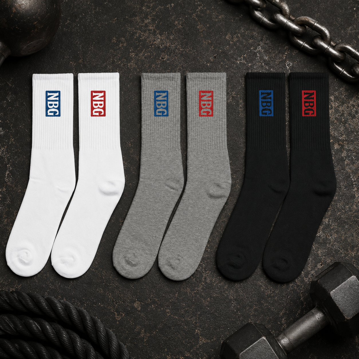 Never Bound Gear Embroidered socks