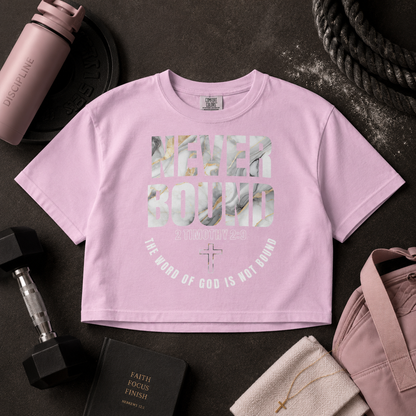 2 Timothy 2:9 Heavyweight Crop top