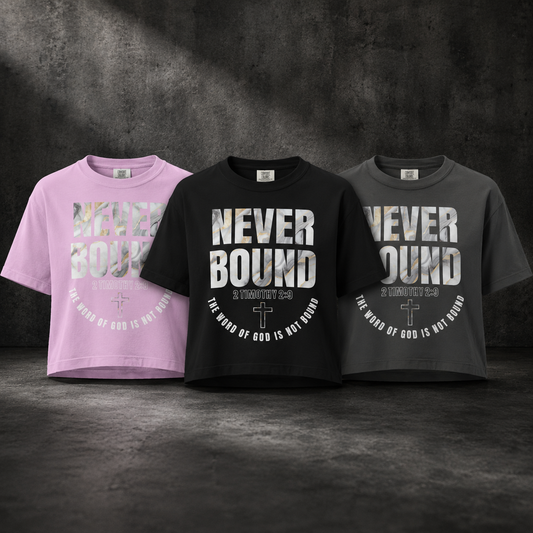 2 Timothy 2:9 Heavyweight Crop top